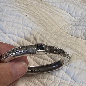 Brighton Silver Bracelet with Black Stone